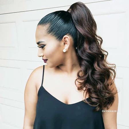 Classy Chic Ponytail Hairstyles For Black Hair